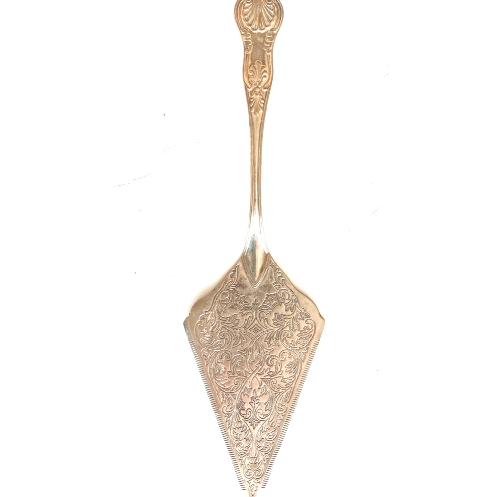Cake server vintage cake server ornate silver plated  wedding cake server